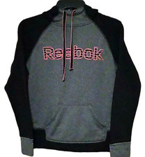 REEBOK Fleece Black Sz XS Hooded Winter Sweatshirt Pullover YOUTH. - EUC