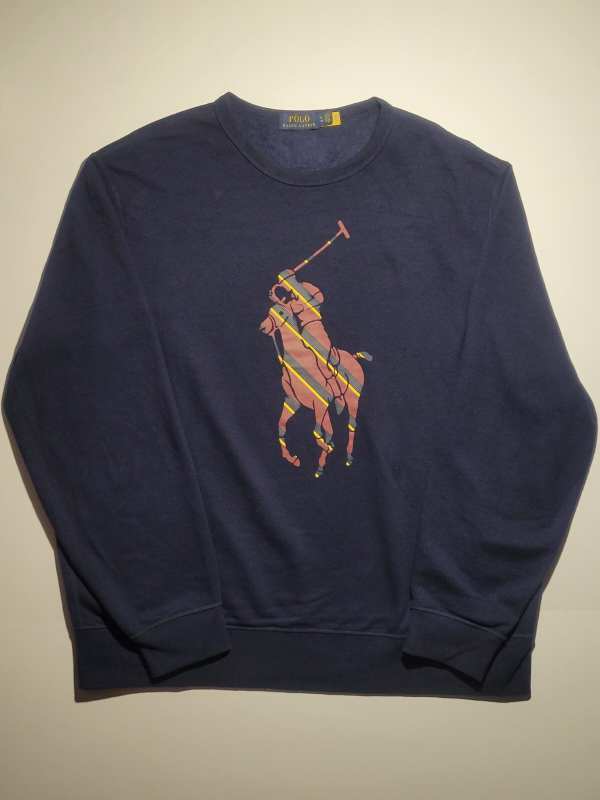 Polo Ralph Lauren Felpa Uomo Misto Poliestere Cotone Logo Big Pony Taglia XL