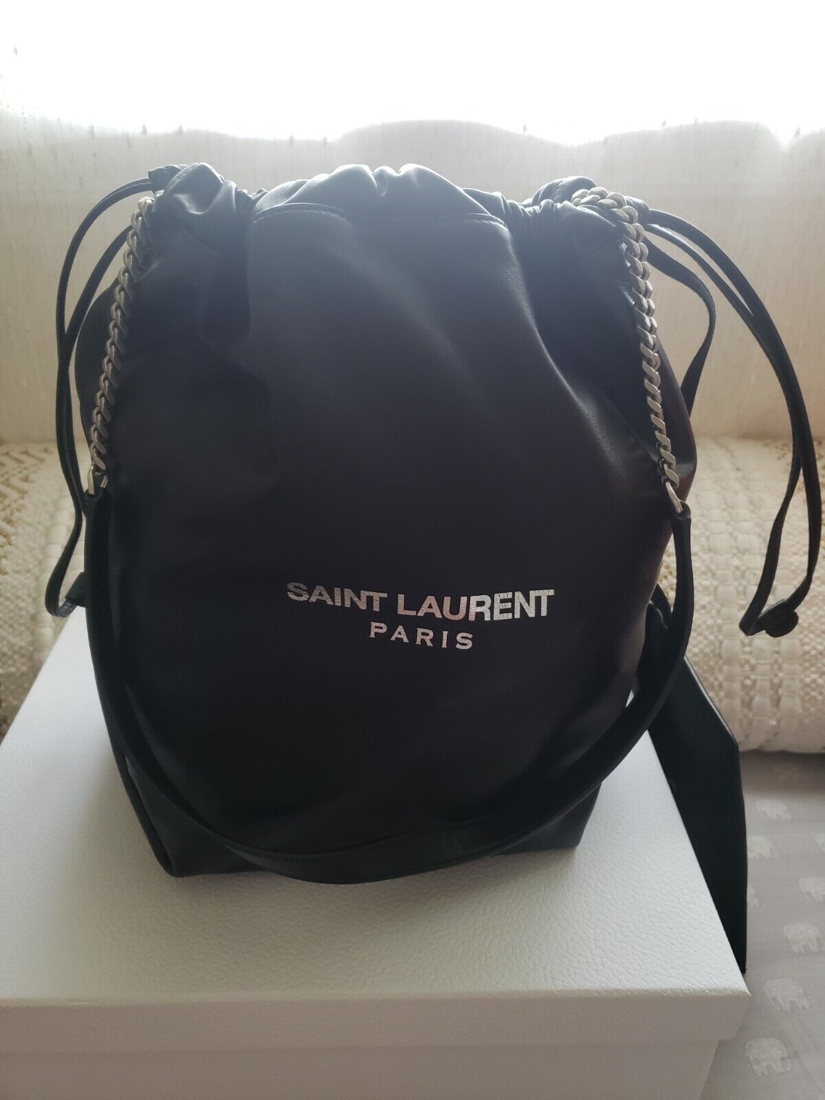 Saint Laurent Monogram Pattern Bucket Bag