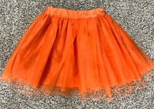 EUC JANIE  JACK toddler girls orange tutu skirt 12-18 mos