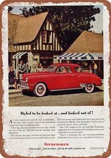 Metal Sign - 1948 Studebaker Vintage Ad 09 - Old Retro Rusty Look