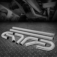 [8Pcs] 2"OD Stainless Steel Mandrel Bend Straight U-Bend Custom Exhaust Pipe Kit