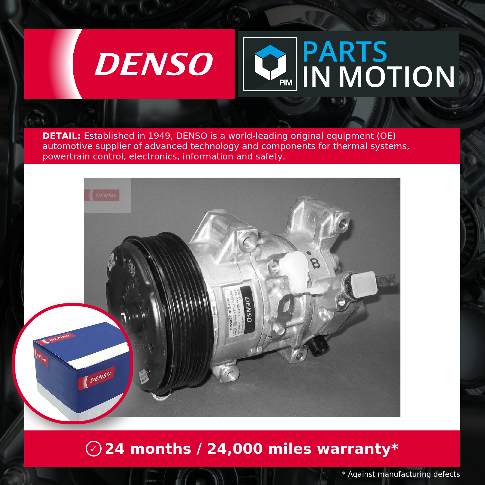 DENSO A/C Compressor - DCP50121 - Air Conditioning Part - Genuine DENSO OE Part - Image 2