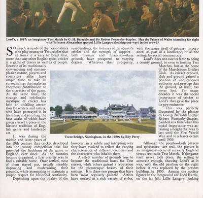 CRICKET IN ITS PLACE: SOME OF BRITAIN'S FAMOUS FIRST-CLASS GROUNDS THROUGH ARTIS
