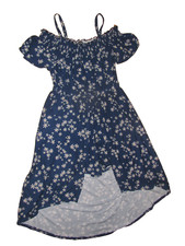 Star Ride Dark Blue Romper with White Flowers Girls Size 14-16 Shorts Dress