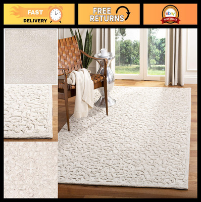 Handmade Wool Accent Rug 4' x 6' - Camel & Ivory, Ideal for High Traffic Areas