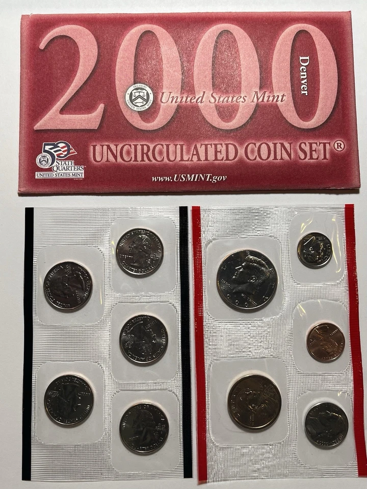2000 United States Mint Coin Set - With 2000 state quarter 5 coin proof set - Image 3 of 4