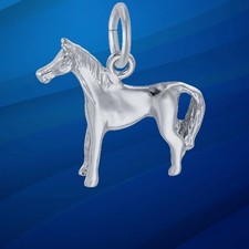 Sterling Silver Standing Horse Charm 16mm x 18mm 