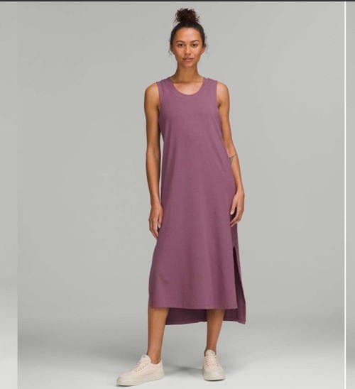 Lululemon All Yours Tank Maxi Dress Sleeveless  Vintage Plum Size 8