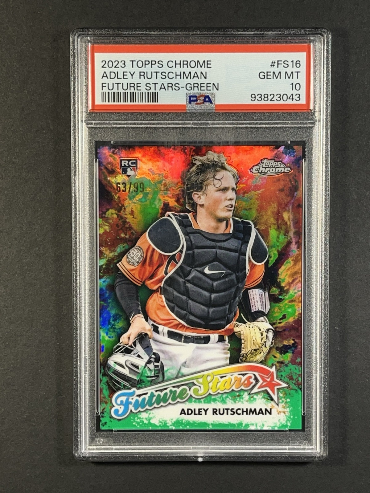 2023 Topps Chrome Future Stars Green Ref. /99 Adley Rutschman PSA 10 Rookie RC