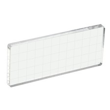 5" x 2" Acrylic Stamp Block Clear Stamping Block with Grid Lines Square