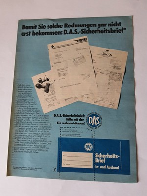 D.A.S Sicherheitsbrief   - Werbung von 1979 (W1)