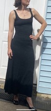 Y2K vintage Cache black embroidered beaded maxi dress made in NYC