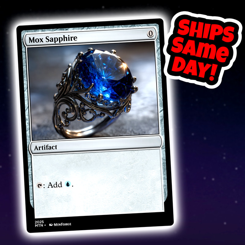 Mox Sapphire - Custom Art Magic: The Gathering Playtest Card - Commander EDH
