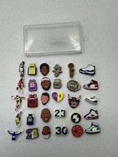 30 Croc Charms Jibbitz NBA Basketball Team Curry LeBron Kobe Jordan Lakers Bulls