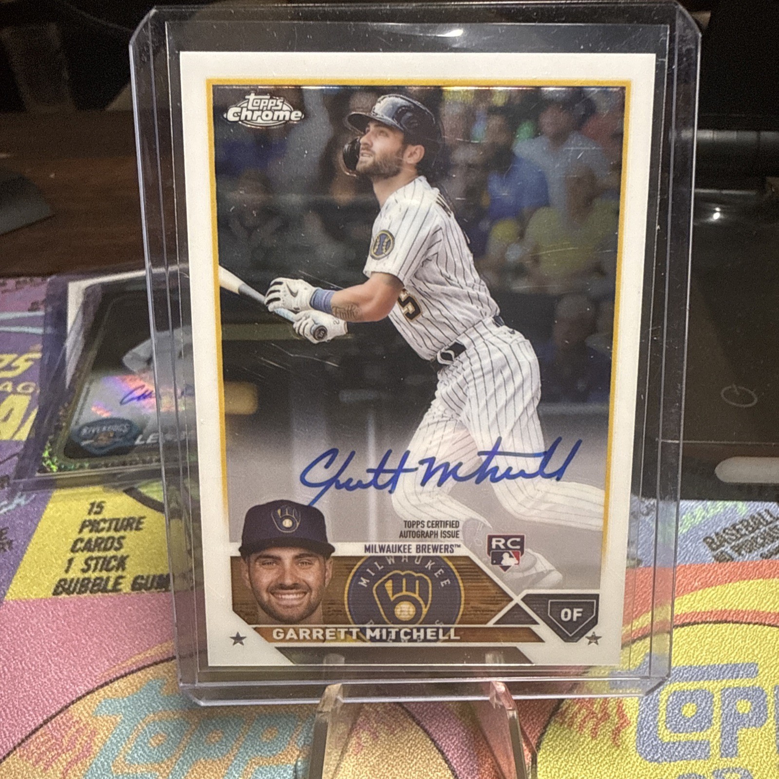 2023 Topps Chrome Update Auto Garrett Mitchell #RA-GM Rookie Auto RC Brewers