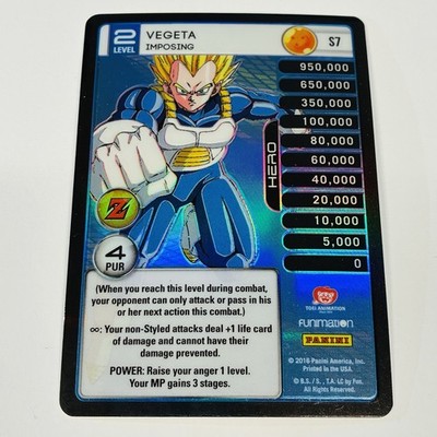 Dragon Ball DBZ TCG Panini Tech Rainbow Parallel Holo Foil S7 Vegeta Imposing