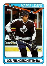 1990 Topps Lou Franceschetti #303 Toronto Maple Leafs Hockey Card