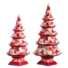 RAZ Imports Red Chinoiserie Trees Set 4457724