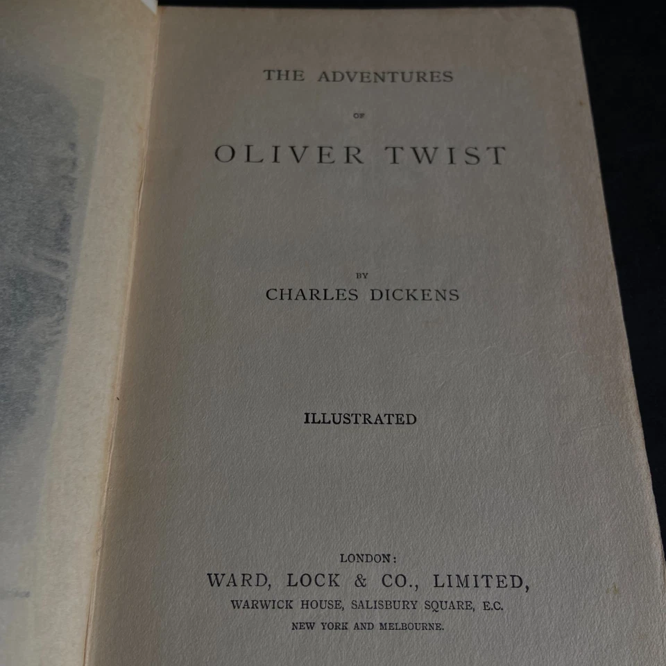 Oliver Twist by Charles Dickens: 1904 Antique Blue Hardcover Book VG - image 4 of 4