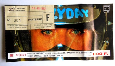 JOHNNY HALLYDAY  TICKET  CONCERT  BRUXELLES 1983 - Photo 1/2