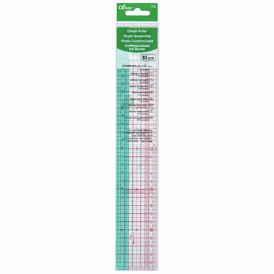 Kleeblatt. Flexibles graphisches Lineal Kunststoff. Mehrfarbige Einheitsgröße. 30cm