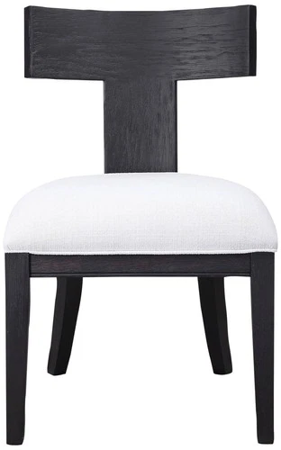 Uttermost Idris Charcoal Black Stain Armless Chair - Picture 2 of 6