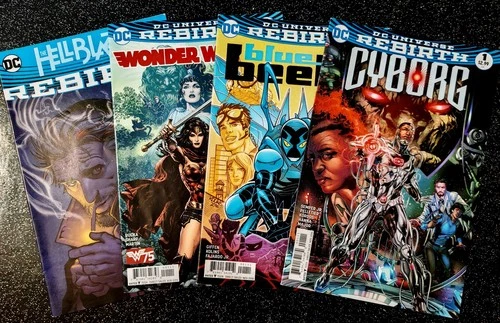 Mixed DC Rebirth Bundle Cyborg Hellblazer Blue Beetle Wonder Woman #1 Job Lot