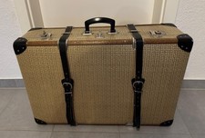 Vintage REISENTHEL Koffer  Leder Riemen Oldtimer Cabrio Reisekoffer Retro Pepita