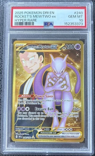 Pokémon TCG Team Rockets Mewtwo EX 240/182 PSA 10