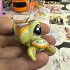 Littlest Pet Shop Sea Turtle #1836, orange/blue/brown/yellow designs Authentic