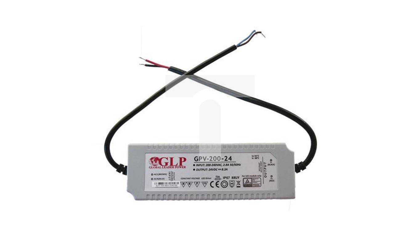 Glp , Zubehör Elektroinstallation, Gpv-200-24 - Led-Netzteil, 199,2 W, 24 V Dc, 8,3 A, Ip67 - Bild 2
