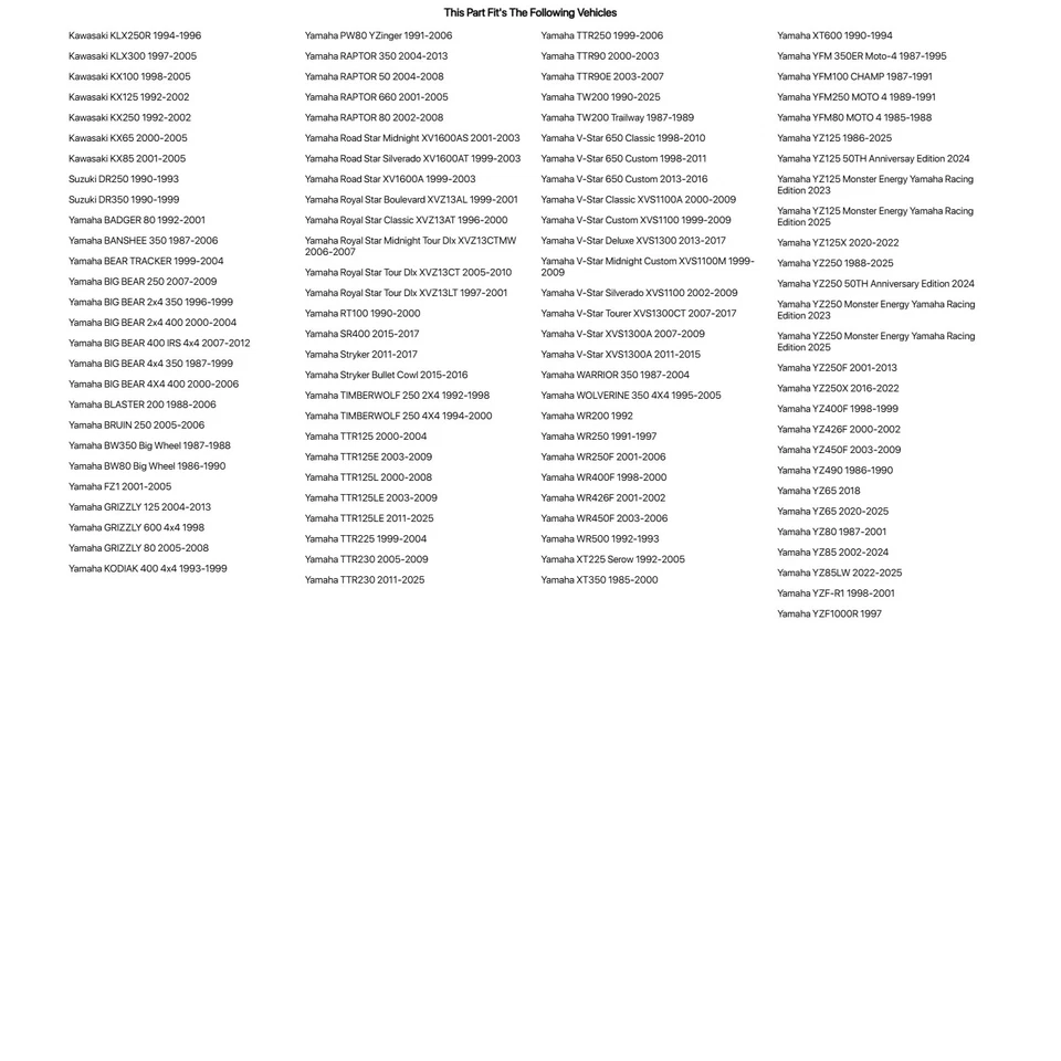 Kit de reconstrucción Tusk Petcock para Yamaha TTR125L 2000-2008 Foto 2 de 4