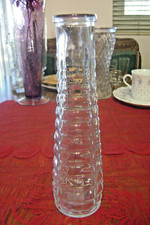 Vintage EO Brody Co. Pillowed Optic Cube 8 3/4" Bud Vase Made in the USA!