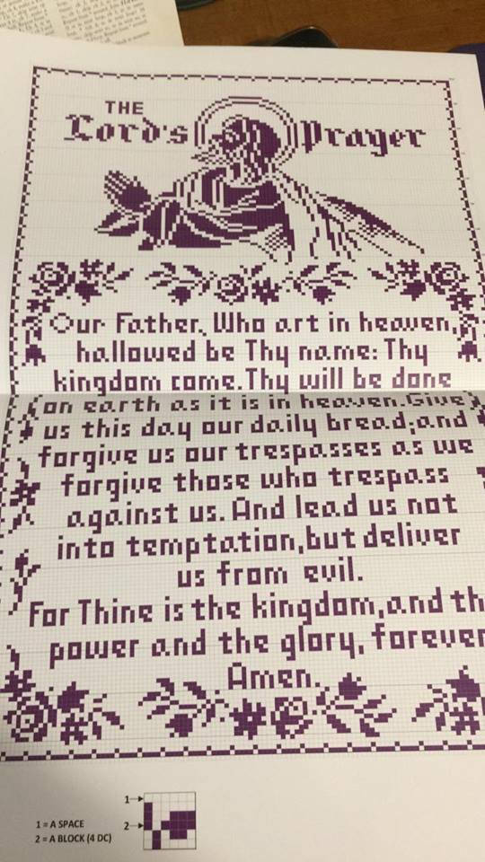 The Lord's Prayer Filet Crochet Pattern | Vintage Mail Order 703 | eBay