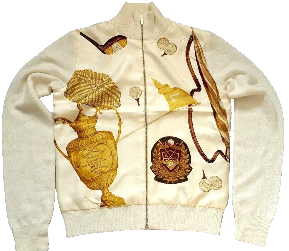 RALPH LAUREN GOLF TRAVELER 100% CASHMERE 100% SILK BONE JACKET