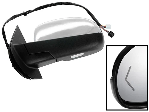 Power Folding Mirror for 2009-2014 GM Pickup Arrow Signal Chrome Driver Side