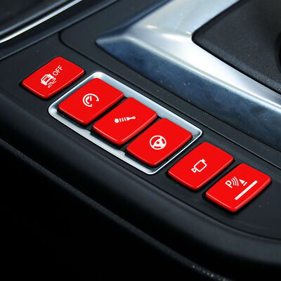 LHD For BMW M3 F80 2015-2019 M4 F82 2015-2020 Red Shift Button Trim Cover 