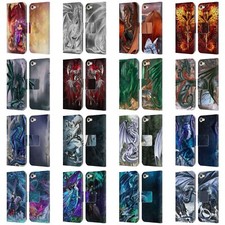RUTH THOMPSON DRAGONS LEATHER BOOK WALLET CASE FOR APPLE iPOD TOUCH MP3