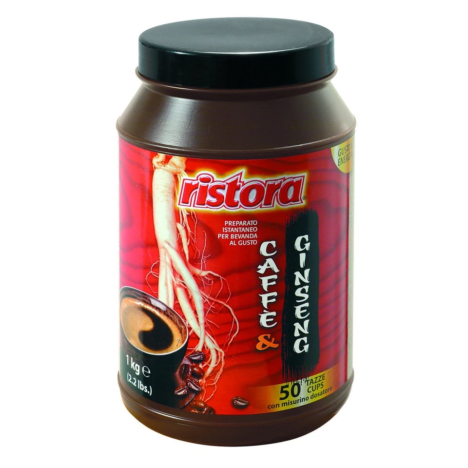 1 KG CAFFE' AL GINSENG SOLUBILE RISTORA 20 GR X TAZZA O DISTRIBUTORE S GLUTINE