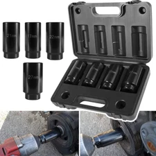 17/21/22/27mm Harmonic Balancer Socket Crank Bolt Socket Set Removal Tool 1/2"