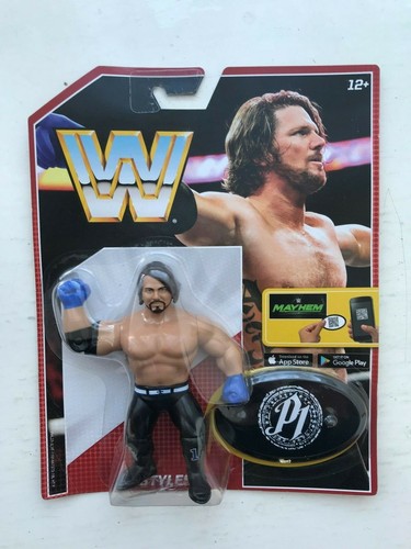 BNIB WWE MATTEL RETRO SERIES 3 AJ STYLES WRESTLING...