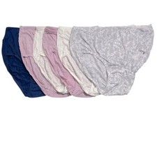 Jockey Set of 6 Supersoft Breathe Brief Panties Size 6 Purple A629542 12821