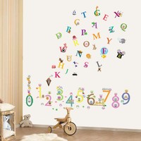 Walplus Alphabet And Numbers Wall Stickers Murals Nursery Office Home Decorat... Walplus Alphabet And Numbers Wall Stickers Murals Nursery Office Home Decorat...