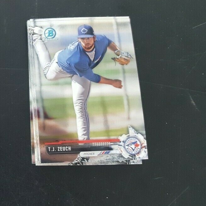 2017 Bowman Draft BDC-68 T.J. Zeuch 8 Count All Chrome Lot