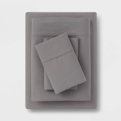 300 Thread Count Organic Solid Sheet Set - Threshold