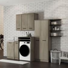 Mobile bagno coprilavatrice legno Mobili lavanderia argilla ripiano estraibile