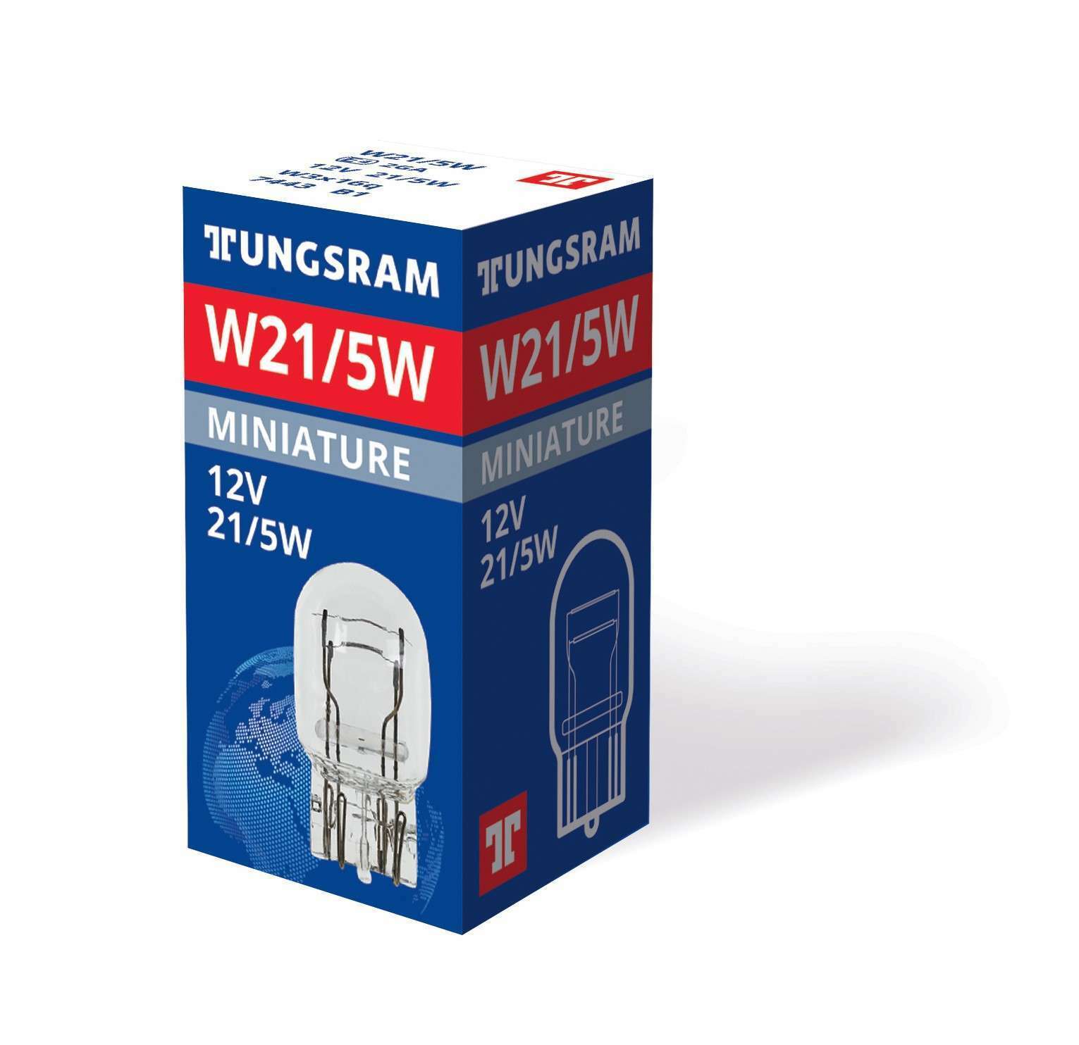 1 X W21/5W Lamp 12V 21/5W W3x16q Standard 1st. Tungsram