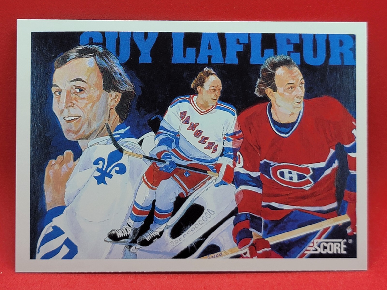 1991-92 Score Canadian Bilingual #293 Guy Lafleur Tribute HOF c_X