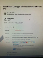 New Taco outrigger base mount for 1 1/2 inch tubing  